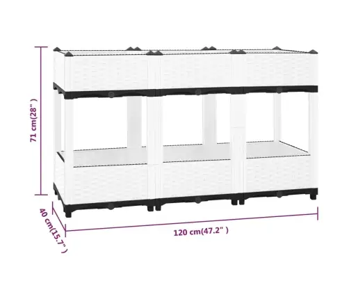 Taimelava, 120 X 40 X 71 cm Polüpropüleen