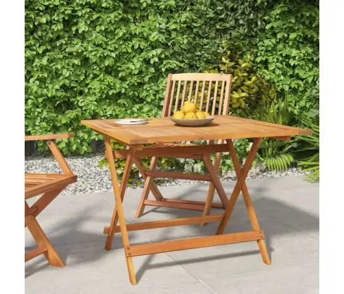 Saliekams Dārza Galds, 90X90X75 Cm, Akācijas Masīvkoks Vidaxl