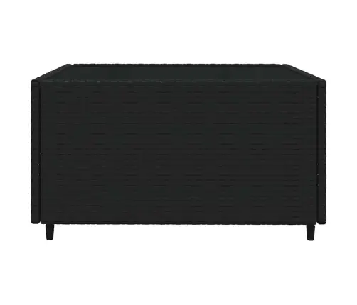 4-Osaline Aiamööblikomplekt Patjadega, Must, Polürotang