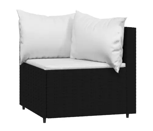 Dārza Stūra Dīvāni Ar Spilveniem, 2 Gab., Melna Pe Rotangpalma Vidaxl