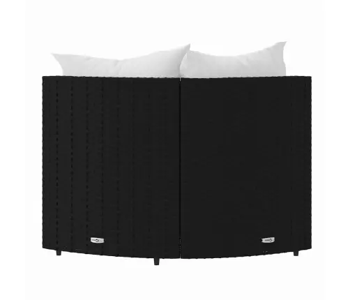 Dārza Stūra Dīvāni Ar Spilveniem, 2 Gab., Melna Pe Rotangpalma Vidaxl