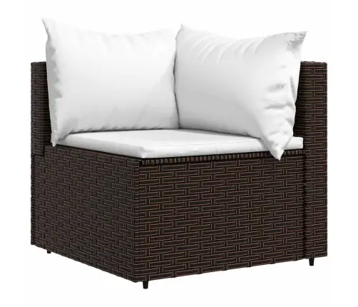 Dārza Stūra Dīvāni Ar Spilveniem, 2 Gab., Brūna Pe Rotangpalma Vidaxl