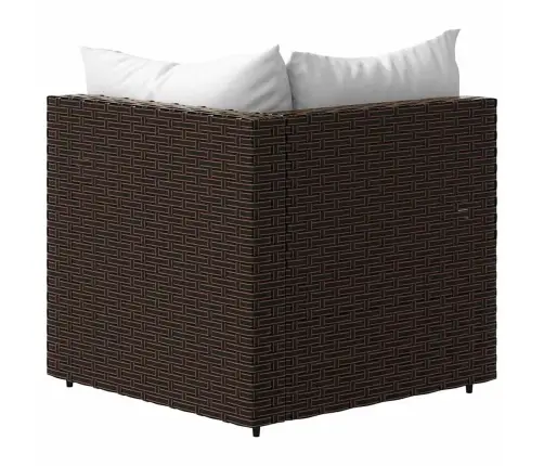 Dārza Stūra Dīvāni Ar Spilveniem, 2 Gab., Brūna Pe Rotangpalma Vidaxl