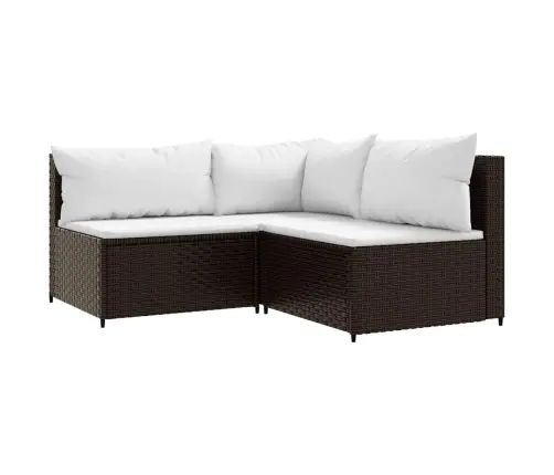 4-Daļīgs Dārza Atpūtas Mēbeļu Komplekts, Brūna Pe Rotangpalma Vidaxl