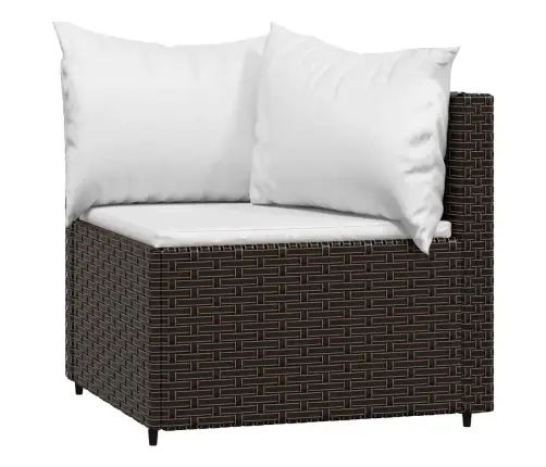 Dārza Stūra Dīvāni Ar Spilveniem, 2 Gab., Brūna Pe Rotangpalma Vidaxl