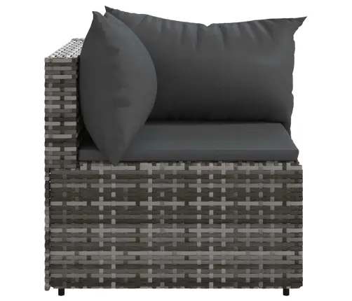 Dārza Stūra Dīvāni Ar Spilveniem, 2 Gab., Pelēka Pe Rotangpalma Vidaxl