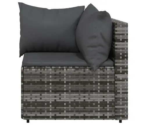 Dārza Stūra Dīvāni Ar Spilveniem, 2 Gab., Pelēka Pe Rotangpalma Vidaxl