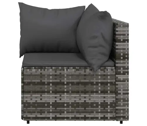 Sodo Komplektas Su Pagalvėlėmis, 3 Dalių, Pilkas, Poliratanas