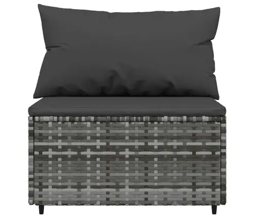 4-Daļīgs Dārza Atpūtas Mēbeļu Komplekts, Pelēka Pe Rotangpalma Vidaxl