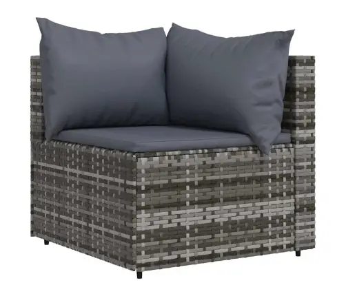 3-Daļīgs Dārza Atpūtas Mēbeļu Komplekts, Pelēka Pe Rotangpalma Vidaxl