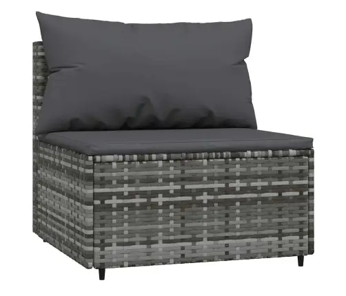 3-Daļīgs Dārza Atpūtas Mēbeļu Komplekts, Pelēka Pe Rotangpalma Vidaxl