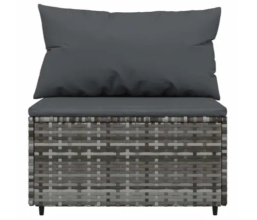 3-Daļīgs Dārza Atpūtas Mēbeļu Komplekts, Pelēka Pe Rotangpalma Vidaxl