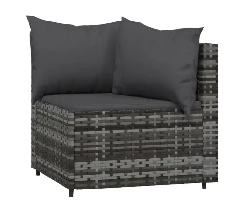 4-Daļīgs Dārza Atpūtas Mēbeļu Komplekts, Pelēka Pe Rotangpalma Vidaxl