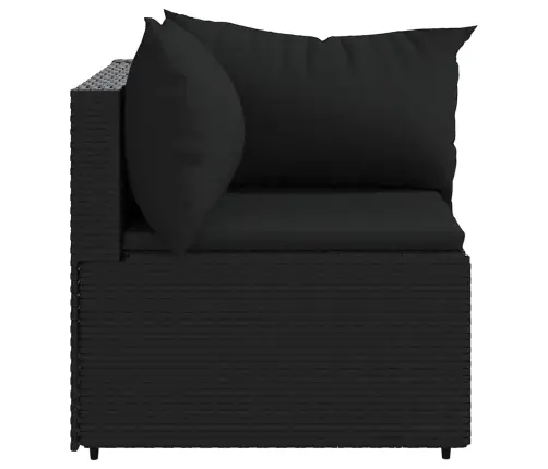 Dārza Stūra Dīvāni Ar Spilveniem, 2 Gab., Melna Pe Rotangpalma Vidaxl