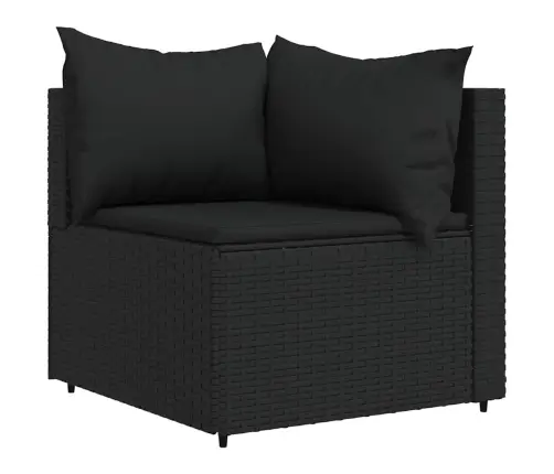 3-Daļīgs Dārza Atpūtas Mēbeļu Komplekts, Melna Pe Rotangpalma Vidaxl