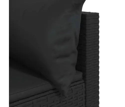 3-Daļīgs Dārza Atpūtas Mēbeļu Komplekts, Melna Pe Rotangpalma Vidaxl
