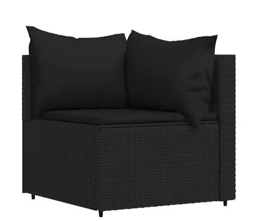 4-Daļīgs Dārza Mēbeļu Komplekts, Melna Pe Rotangpalma Vidaxl