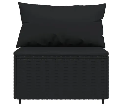 4-Daļīgs Dārza Mēbeļu Komplekts, Melna Pe Rotangpalma Vidaxl