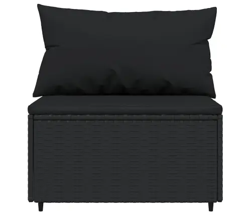 Vidējais Dārza Dīvāns, Spilveni, Melna Pe Rotangpalma Vidaxl