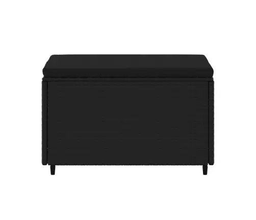 Dārza Kāju Soliņi Ar Spilveniem, 2 Gab., Melna Pe Rotangpalma Vidaxl