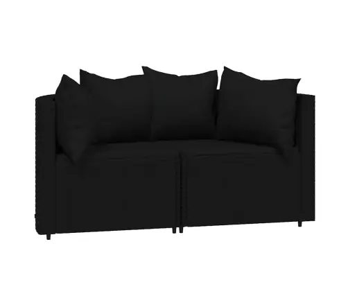 3-Daļīgs Dārza Atpūtas Mēbeļu Komplekts, Melna Pe Rotangpalma Vidaxl