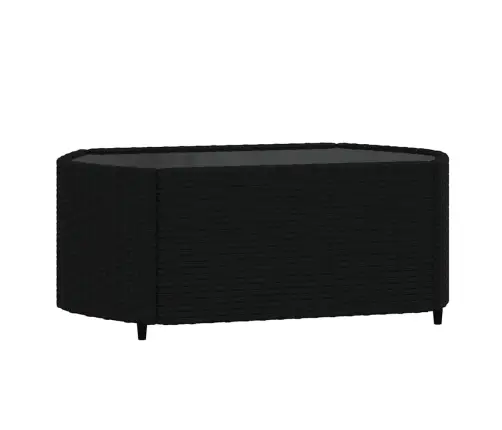 3-Daļīgs Dārza Atpūtas Mēbeļu Komplekts, Melna Pe Rotangpalma Vidaxl