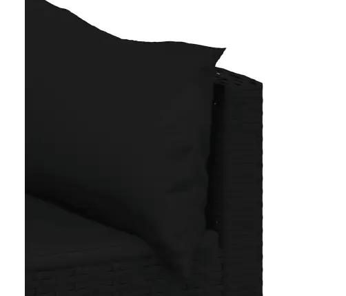 3-Daļīgs Dārza Atpūtas Mēbeļu Komplekts, Melna Pe Rotangpalma Vidaxl