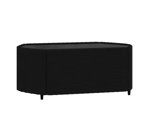 4-Daļīgs Dārza Atpūtas Mēbeļu Komplekts Ar Matračiem, Melns Pe Vidaxl