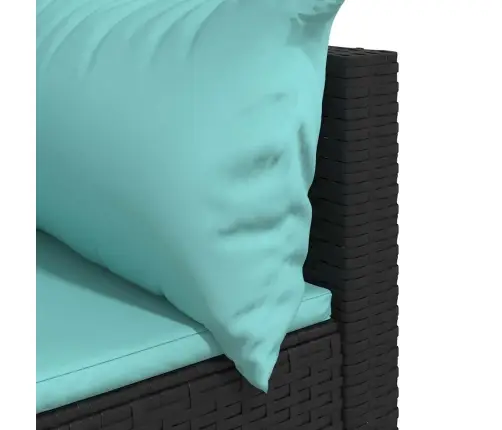 Dārza Stūra Dīvāni Ar Spilveniem, 2 Gab., Melna Pe Rotangpalma Vidaxl