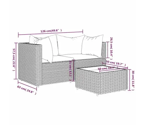 3-Daļīgs Dārza Atpūtas Mēbeļu Komplekts, Melna Pe Rotangpalma Vidaxl 3-Daļīgs Dārza Atpūtas Mēbeļu Komplekts, Melna Pe Rotangpalma Vidaxl