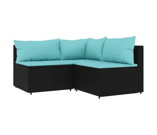 4-Daļīgs Dārza Mēbeļu Komplekts, Melna Pe Rotangpalma Vidaxl 4-Daļīgs Dārza Mēbeļu Komplekts, Melna Pe Rotangpalma Vidaxl