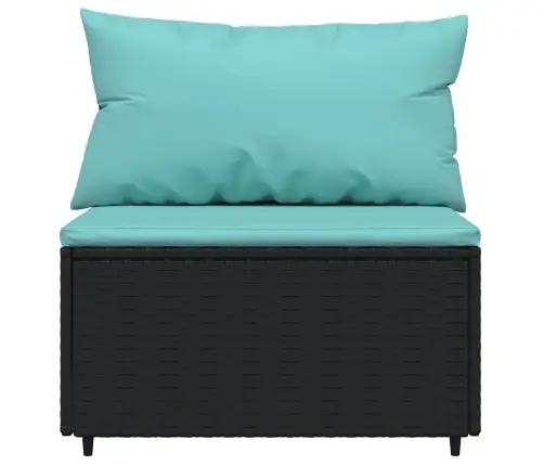 4-Daļīgs Dārza Mēbeļu Komplekts, Melna Pe Rotangpalma Vidaxl 4-Daļīgs Dārza Mēbeļu Komplekts, Melna Pe Rotangpalma Vidaxl