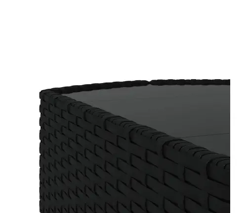 3-Osaline Aiamööblikomplekt Patjadega, Must, Polürotang