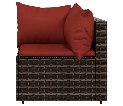 Dārza Stūra Dīvāni Ar Spilveniem, 2 Gab., Brūna Pe Rotangpalma Vidaxl