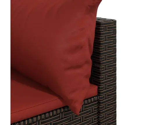 Dārza Stūra Dīvāni Ar Spilveniem, 2 Gab., Brūna Pe Rotangpalma Vidaxl