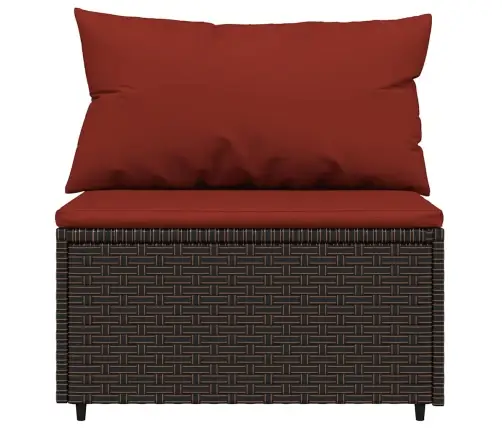 4-Daļīgs Dārza Atpūtas Mēbeļu Komplekts, Brūna Pe Rotangpalma Vidaxl