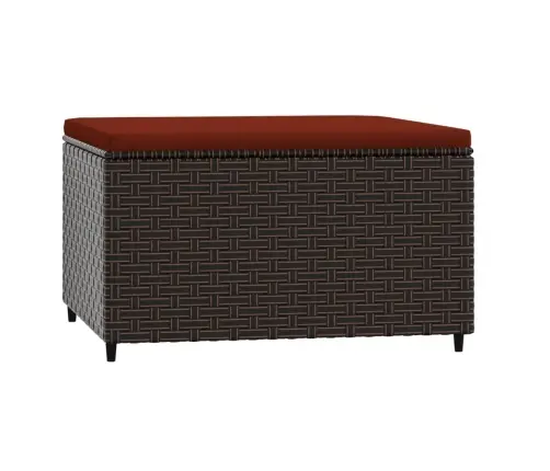 Dārza Kāju Soliņš Ar Spilveniem, Brūna Pe Rotangpalma Vidaxl