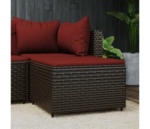 Dārza Kāju Soliņš Ar Spilveniem, Brūna Pe Rotangpalma Vidaxl