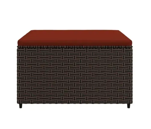 Dārza Kāju Soliņi Ar Spilveniem, 2 Gab., Brūna Pe Rotangpalma Vidaxl