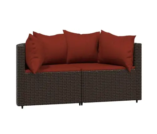 3-Daļīgs Dārza Atpūtas Mēbeļu Komplekts, Brūna Pe Rotangpalma Vidaxl