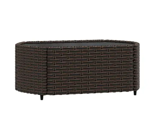 3-Daļīgs Dārza Atpūtas Mēbeļu Komplekts, Brūna Pe Rotangpalma Vidaxl