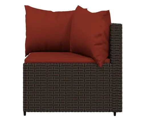 3-Daļīgs Dārza Atpūtas Mēbeļu Komplekts, Brūna Pe Rotangpalma Vidaxl