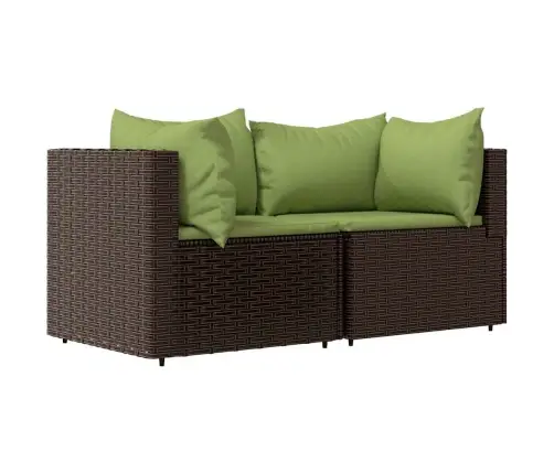 3-Daļīgs Dārza Atpūtas Mēbeļu Komplekts, Brūna Pe Rotangpalma Vidaxl