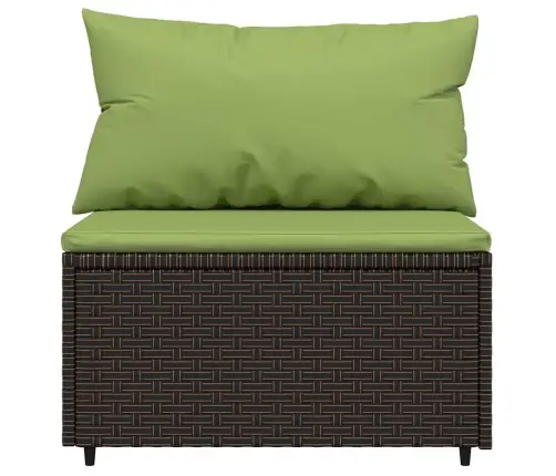 Vidējie Dārza Dīvāni, Spilveni, 2 Gab., Brūna Pe Rotangpalma Vidaxl