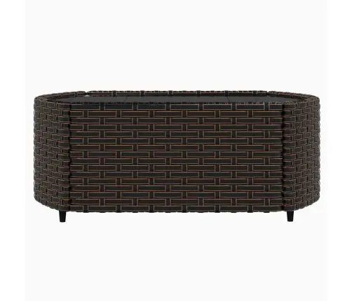 3-Osaline Aiamööbli Komplekt Patjadega, Pruun, Polürotang