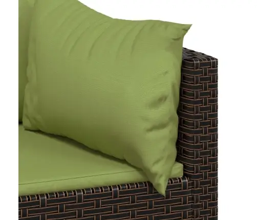 Sodo Komplektas Su Pagalvėlėmis, 4 Dalių, Rudas, Poliratanas