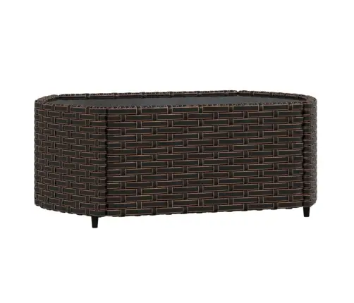 Sodo Komplektas Su Pagalvėlėmis, 4 Dalių, Rudas, Poliratanas