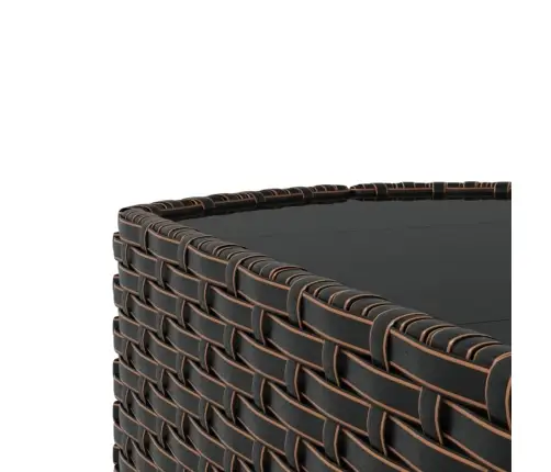 Sodo Komplektas Su Pagalvėlėmis, 4 Dalių, Rudas, Poliratanas