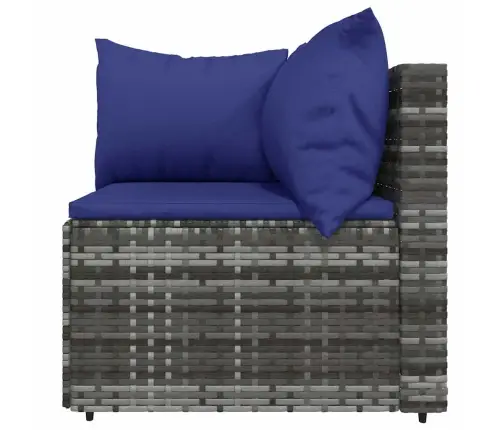 4-Osaline Aiamööblikomplekt Patjadega, Hall, Polürotang