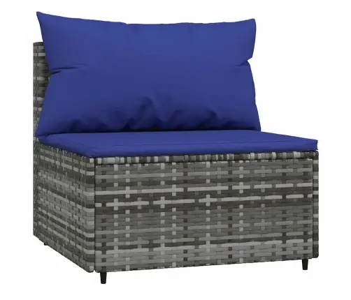 3-Daļīgs Dārza Atpūtas Mēbeļu Komplekts, Pelēka Pe Rotangpalma Vidaxl 3-Daļīgs Dārza Atpūtas Mēbeļu Komplekts, Pelēka Pe Rotangpalma Vidaxl